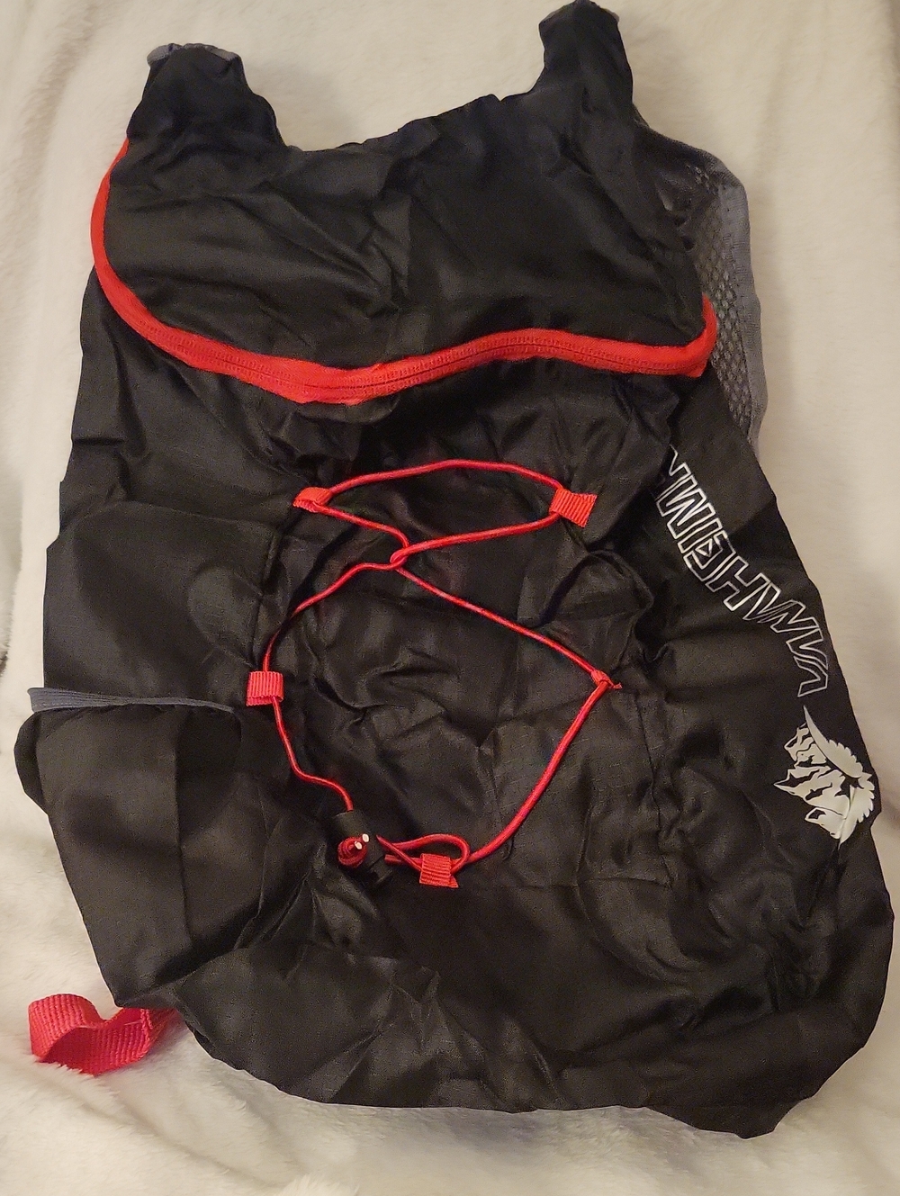 SHEIN Black Backpack with Red Accents